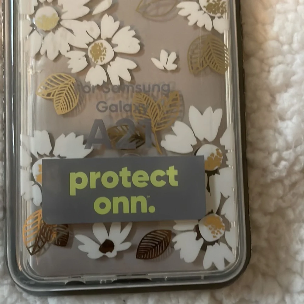 Samsung Galaxy A21 Floral Gel Rubber Case, protect onn.